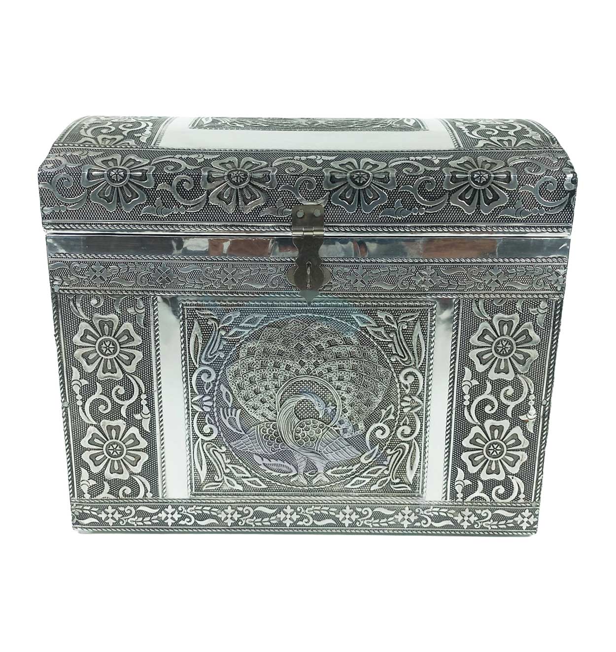 Vintage Treasure Trunk Peocock Design